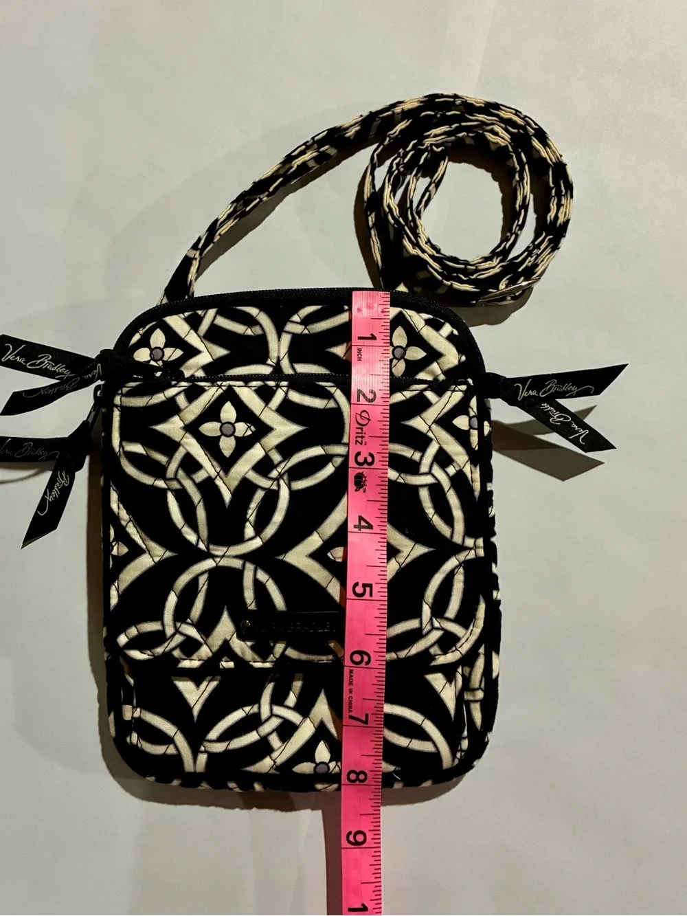 Vera Bradley Black & Cream Geometric Crossbody Bag